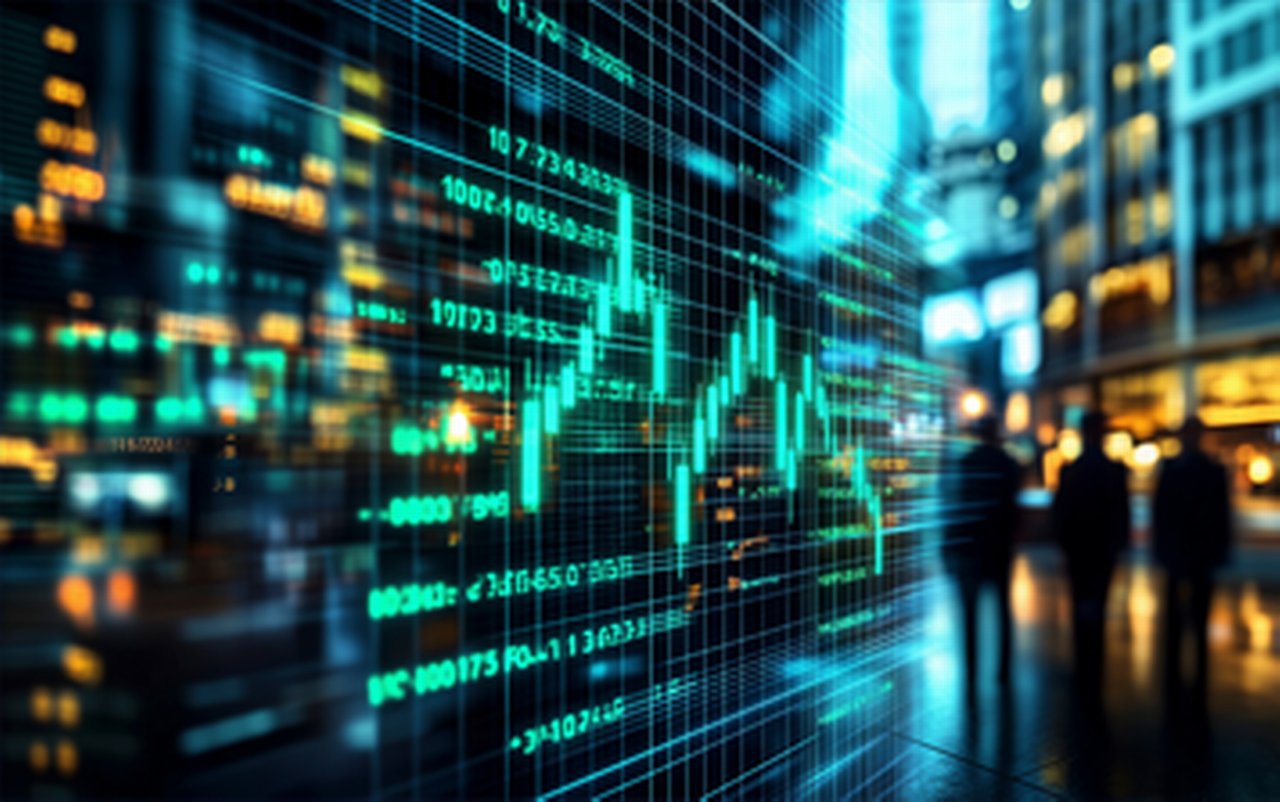 Volatile stock market graph